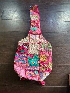 Colorful Patchwork Embroidered Shoulder/ Crossbody Bag